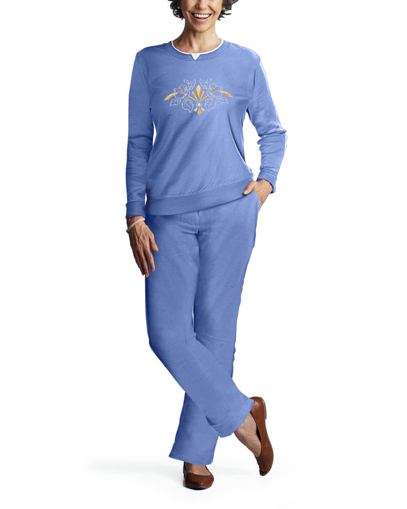 Pembrook Womens Sweat Suits Two-Piece - Ladies Sweatsuits Sets | Embroidered Fleece Sets for Women 2 Piece | Sweat Outfits for Older Women - Image 1